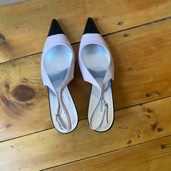 Dolce and Gabbana Sling Back Pumps - Suede and Leather - Picture 6 of 10